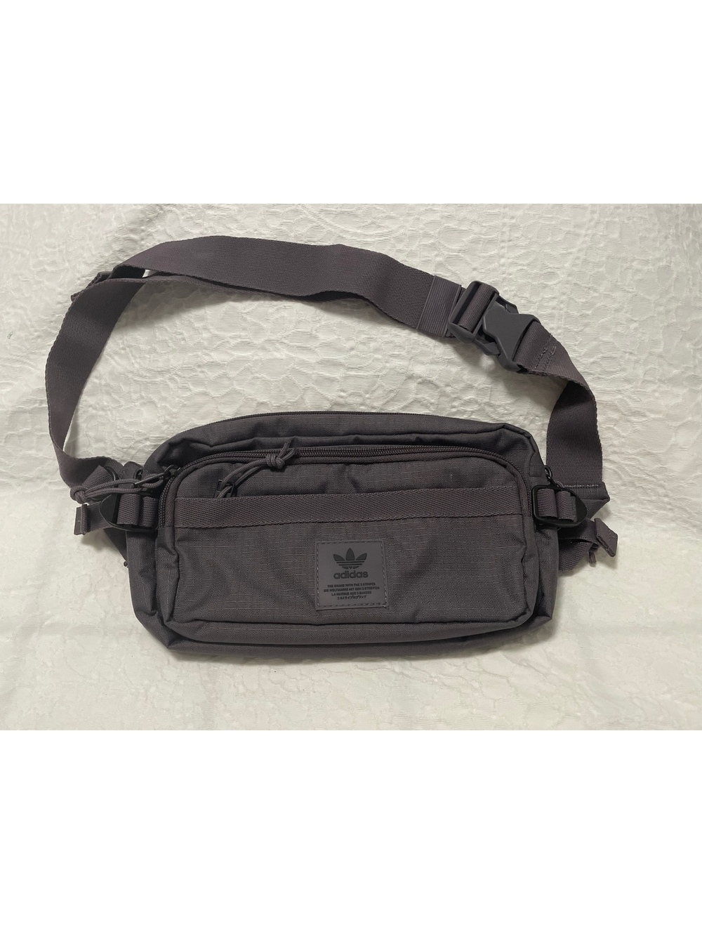 Adidas Black Crossbody Waist Bag with Adjustable Strap